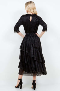 Sophistication & Shimmer Dress- Black