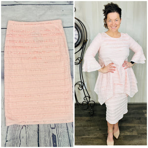 Feminine & Lace Miss Amy Skirt- Baby Pink