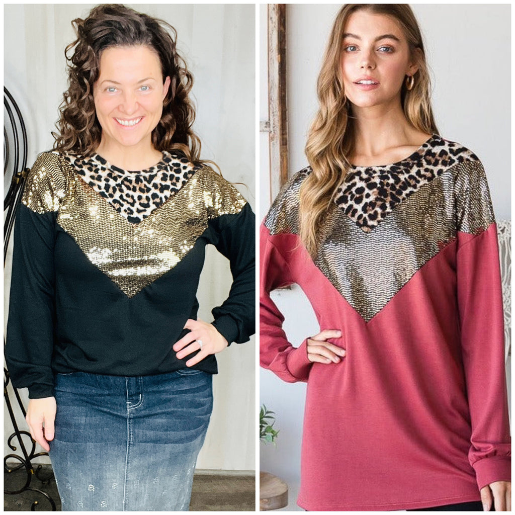 Size Sequin Top