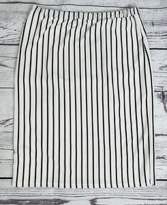Laura Ivory & Black Stripe Pencil Style Skirt-(Regular & Plus)