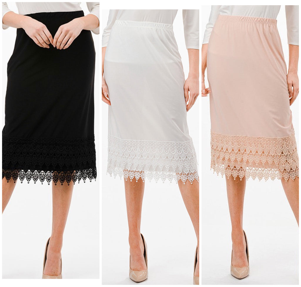 Pencil cut skirt extender modest best sale