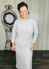 Honeycomb Athletic/Swim/Exercise Top- Silver