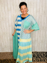 Blue Multi-Print T-Shirt Dress