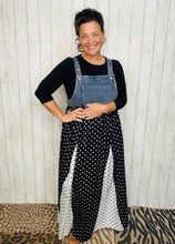 Polkadot & Jean Jumper/Denim Bib Dress