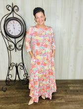 Peachy Floral Dreams Dress