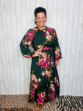 Natasha Smocked Waist Dress- Green Floral