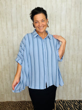 Rylee Blue Striped Top