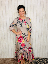 Michella High Low Dress-Mauve Floral