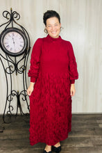 Ruffles & Class Dress- Burgundy
