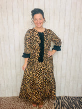 Janice Leopard Dress With Black Ruffles