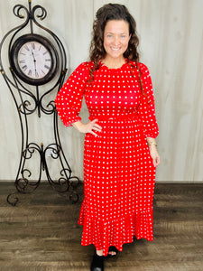 Polkadot Love Dress- Red, Navy or Black