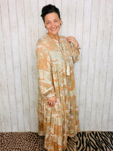 Cheri Taupe Tiered Dress