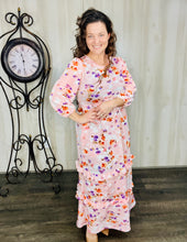 Sicily Spring Style Dress- Peach Floral