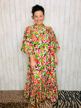 Olives & Pink Button Dress