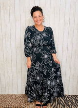 Hannah Tiered Dress- Black & Ivory