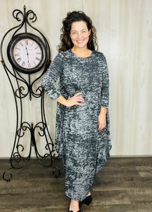 Charcoal & Gray Parachute Dress