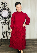 Ruffles & Class Dress- Burgundy