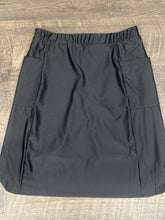 Missy Black Swim/Active Skirt (Hidden Shorts) 22”