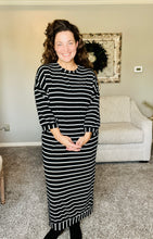 Comfy & Cute Black Striped Dress