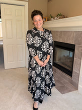 Power On The Day Dress-Black & Cream