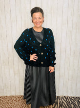 Adorable Hearts Cardigan Sweater- Black or Cream