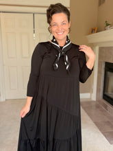 Large Polkadot Scarf-Black or Ivory