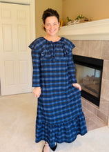 Kayla Dress- Navy Plaid