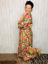 Olives & Pink Button Dress