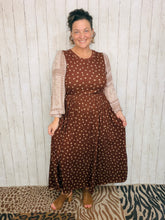 Misty Brown Paisley & Floral Woven Dress