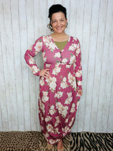 Jenny Mauve Floral Maxi Dress