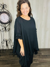 Stacy Woven Solid Blouse-Navy & Black