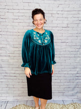 Velvet & Rose Top- Hunter Green