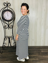 Ribbed Lounge Dress- Black & White