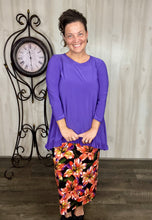 Samantha Ruffle High-Low Tunic-Purple