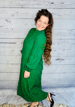 Ruffles & Class Dress- Hunter Green