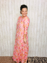 Stunning Pink & Floral Mesh Lace Dress