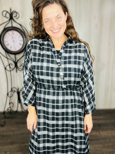 Black & White Plaid Dress