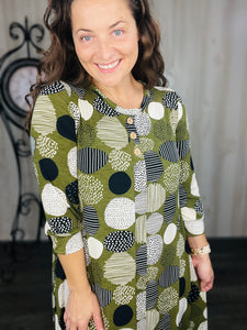 Smiles & Olive Dots Dress