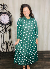 Cute & Comfy Polkadot Dress- Green