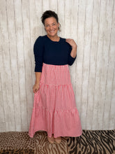 Tonya Navy & Red Plaid Dress