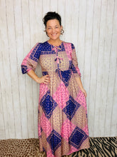 Missy Purple & Pink Patchwork Dress
