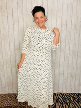 Power On The Day Dress-Ivory Polkadot