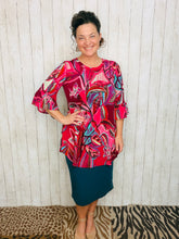 Pink & Teal Floral Tunic