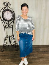 Trina Button Front A-Line Skirt
