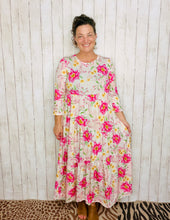 Tonya Marie Tiered Dress- Pink & Floral