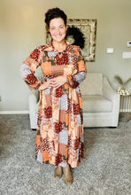 Kaylee Collared Fall Patchwork Dress