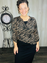 Mariah Brown Animal Print Top