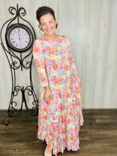 Peachy Floral Dreams Dress