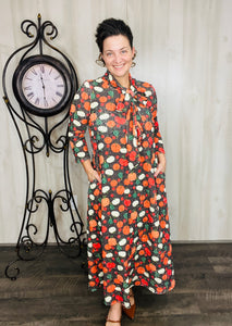 Power On The Day Dress- Pumpkins