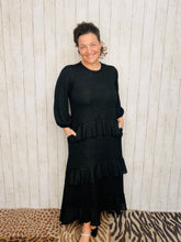 Ruffles & Luxury Dress-Black